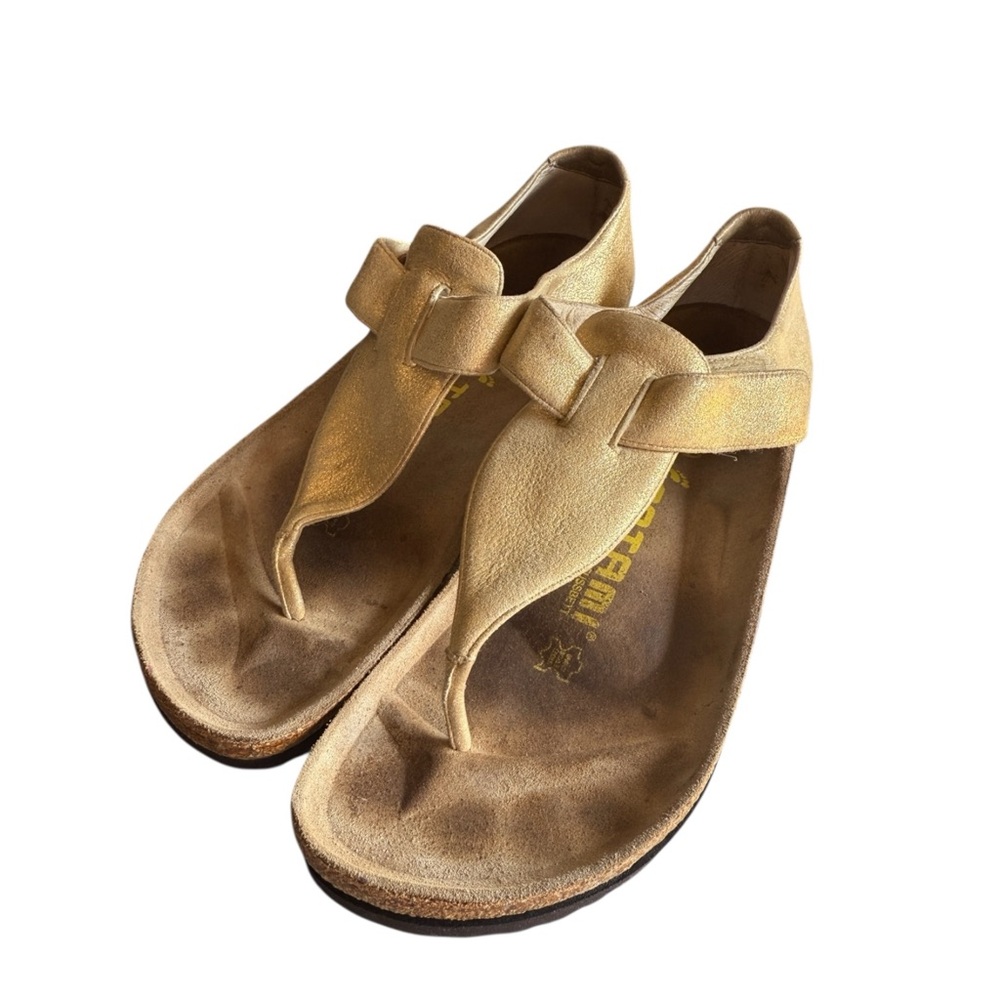 Tatami Birkenstock Bianca Tan Leather Cork Sandals Womens Size 8.5